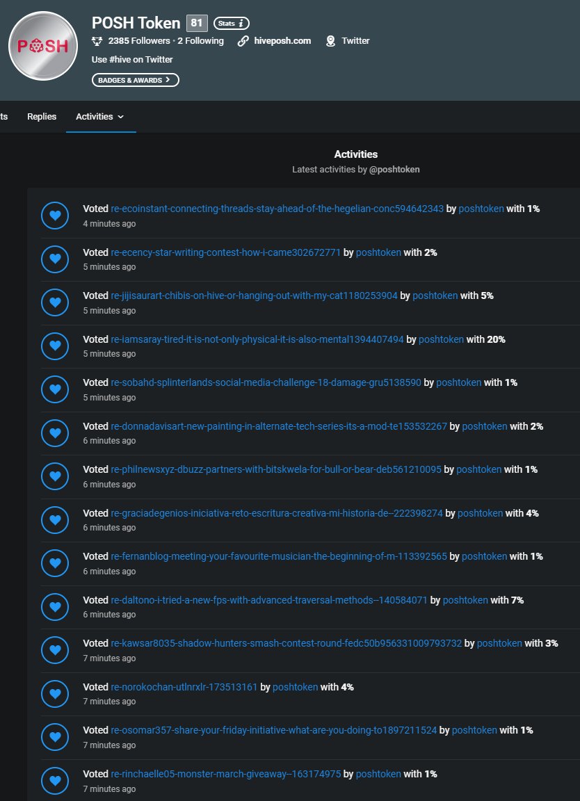 The new POSH shares curation has begun, along with other additions and updates we've got coming to POSH I'm pretty excited to see how this plays out! #hive