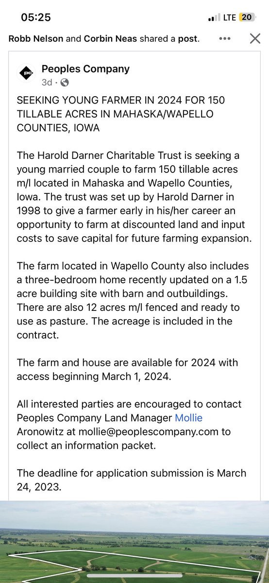 Opportunity here for a young farm couple in Iowa