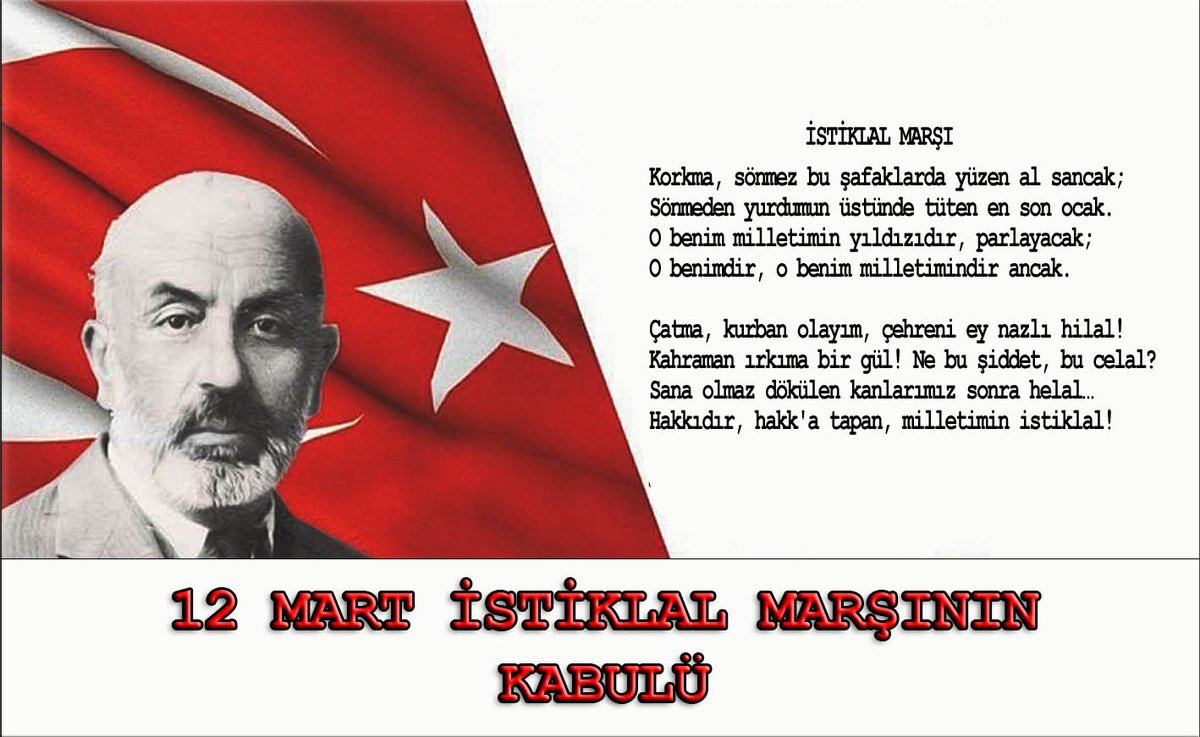cemilegold's tweet photo. İstiklal Marşımızın TBMM tarafından kabulünün 102. yılında İstiklal Marşı'mızın Yazarı büyük şair Mehmet Akif Ersoy'u, Cumhuriyetimizin kurucusu Ulu Önder Mustafa Kemal Atatürk'ü, aziz şehit ve gazilerimizi  rahmet ve minnetle anıyoruz.
#12martistiklalmarşınınkabulü https://t.co/kL4TEJifPK