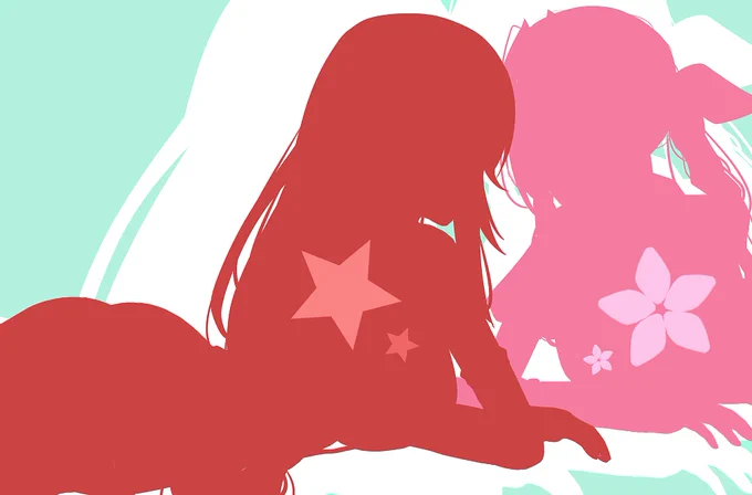 マジ塗りよりシルエットのほうがかっこよかった定期エアティのモチーフって花と星のイメージ満開の花満天の星昼の大地と夜の空対照的でいいよなぁほんまええコンビや 