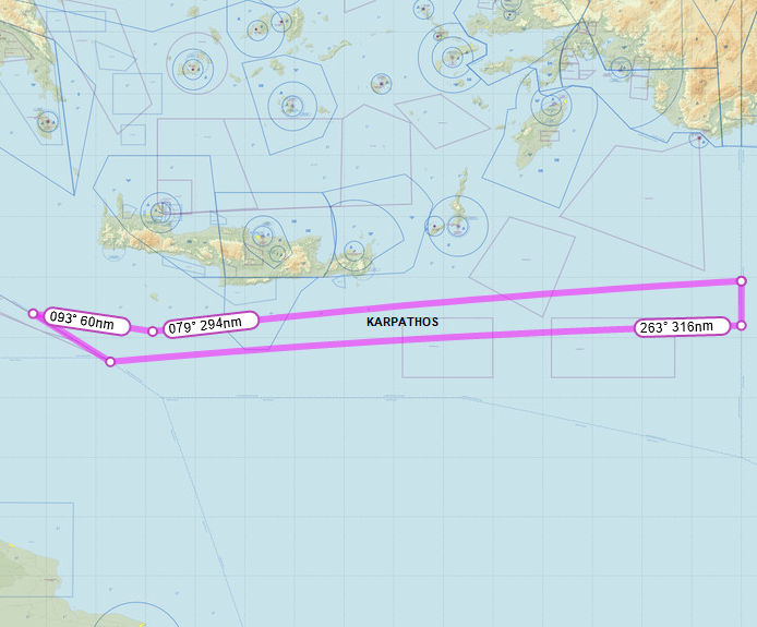 SirListenalot's tweet photo. 0550z #B52 #NOBLE71 about to join up with #KC135 #AE0502 as #RAKE71 out of Souda Bay 
0600z Refueling in area "Karpathos" https://t.co/lXdy6z7WaB
