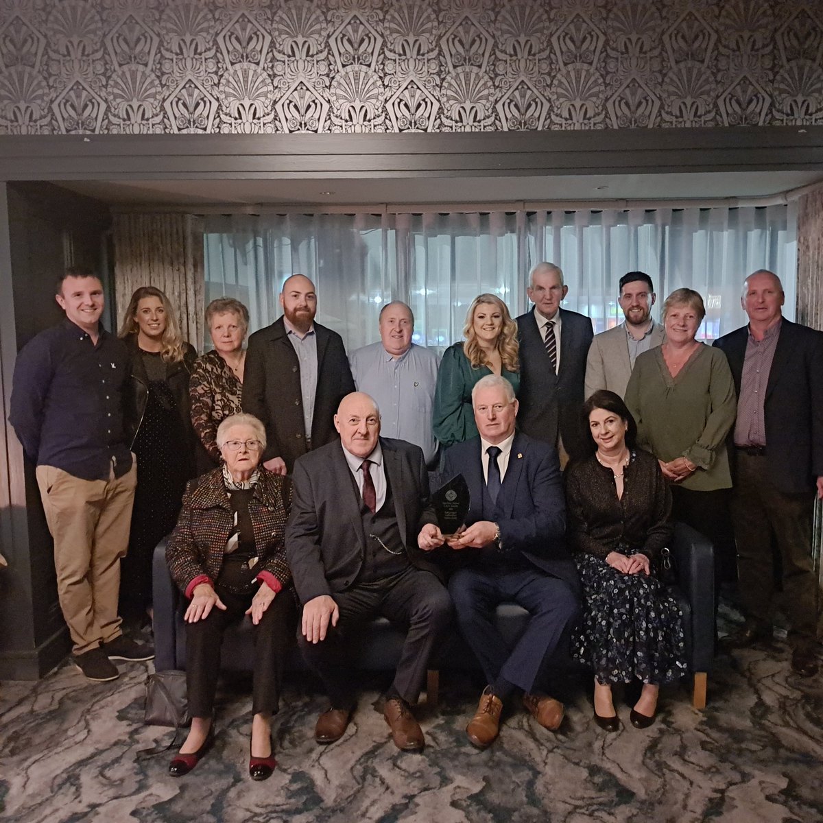 RathCushGAA's tweet photo. Well done to our ClubPerson of the year @eamoncleary1 who was presented with our @RossDistrict award last night at a packed District Awards Dinner.. 
Eamon is a well deserving winner and we were delighted to nominate him... our one and only #AllStar
@OfficialWexGAA https://t.co/QCJDOJOEyG