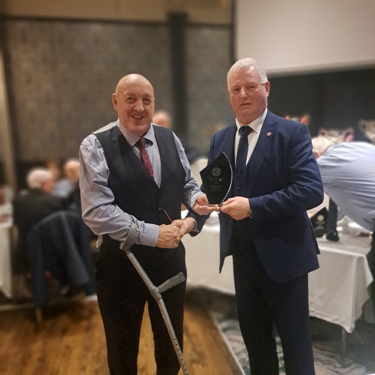RathCushGAA's tweet photo. Well done to our ClubPerson of the year @eamoncleary1 who was presented with our @RossDistrict award last night at a packed District Awards Dinner.. 
Eamon is a well deserving winner and we were delighted to nominate him... our one and only #AllStar
@OfficialWexGAA https://t.co/QCJDOJOEyG
