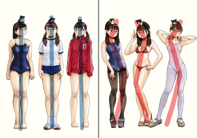 全身ポーズ好きの絵描きです
無機質なポーズを描くときは時は「I(アイ)」。
色っぽいポーズを描きたいときは「S」を意識して描くといい感じになるよね(語彙力😱😱) 