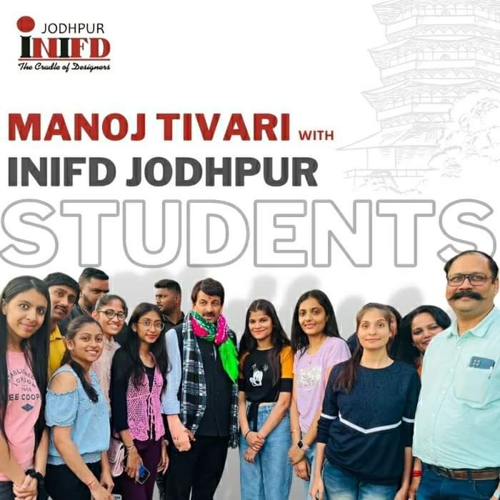 inifd_jodhpur's tweet photo. Our students with Manoj tiwari.
.Manoj Kumar Tiwari is an Indian politician, singer and actor serving as a Member of Parliament from North East Delhi victory in 2017.He was a contestant in Bigg Boss season 4.

#inifd #inifdjodhpur #jodhpur #manojtiwari #manojtiwariji #inifdrocks https://t.co/rWQkxaMuyR