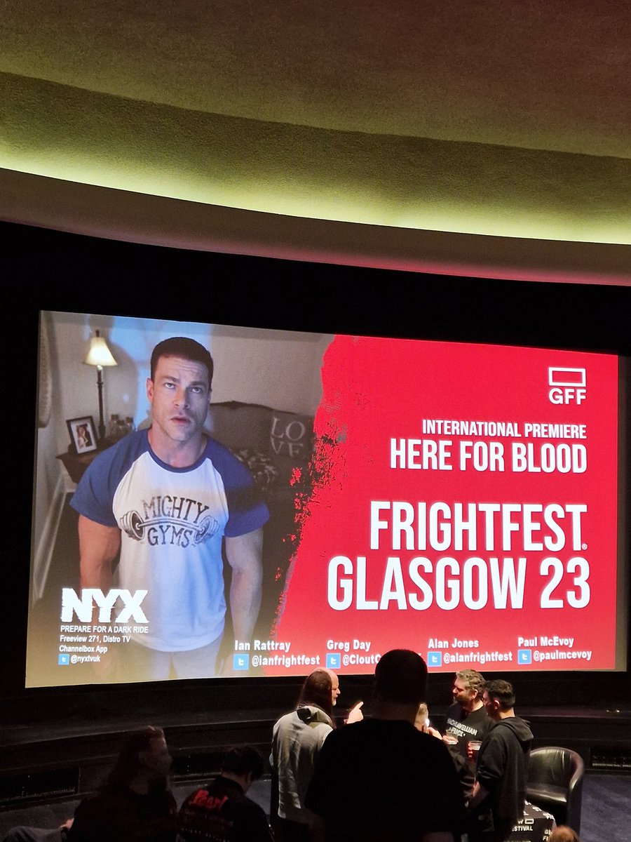 Had a fun day @FrightFest @glasgowfilmfest yesterday and learned three different ways to heal a stab wound. In #huntherkillher it was superglue. In #LittleBoneLodge it was a stapler and in #hereforblood it was a red hot knife to cauterise #frightfest #everydaysaschoolday #GFF23