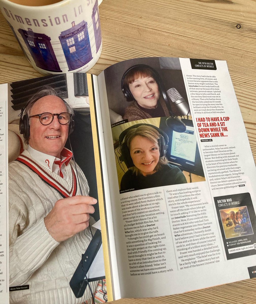 #notthesundaypapers with Vortex magazine (& a cup of a tea & a sit down, ha!) 🗞️ 🫖 

Many thanks to @FinishedZine & @bigfinish ! 🙏🙏

instagram.com/p/CprwR9jrjlN/…

#bigfinish #doctorwho #conflictsofinterest #gobbledegook #spacearmadillo #cupoftea