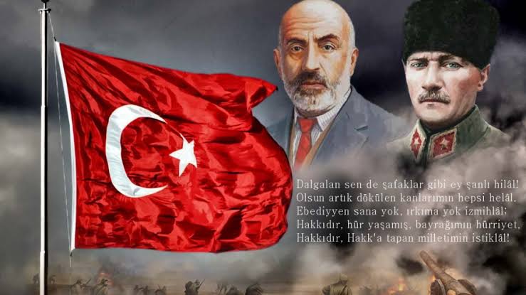 Yasmindmr77's tweet photo. “Ben ezelden beridir hür yaşadım, hür yaşarım.
Hangi çılgın bana zincir vuracakmış? Şaşarım;”

İstiklal Marşımızın, Türkiye Büyük Millet Meclisi’nde Milli Marş olarak kabul edilişinin 102. yıl dönümü kutlu olsun! https://t.co/UgyZysJkfA
