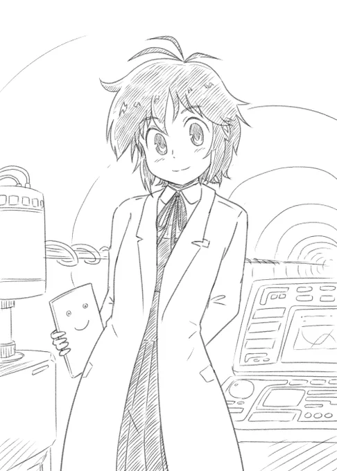 今日のラフガキ粒子さん。
勘が戻った気がする…。
#笛留実粒子 