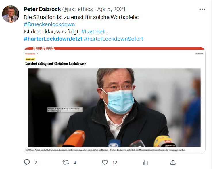 Elon49943563's tweet photo. #Dabrock - genauso wie #Buyx ein Einpeitscher für strenge Maßnahmen, Impfung von Kindern, etc. https://t.co/bFCUWj4WXD