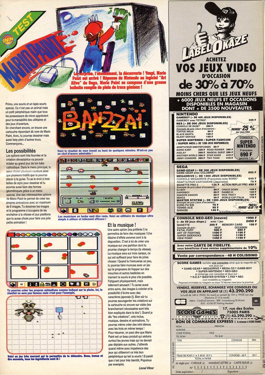AllmightoFranky's tweet photo. Et pour terminer les tests de #MarioPaint cet ovni sur #SuperNes,#Probotector2 sur #NES et du #GameBoy avec #LooneyTunes,#Parodius,#Rtype2 et #Kirby!!! https://t.co/nWL0sTSOWD