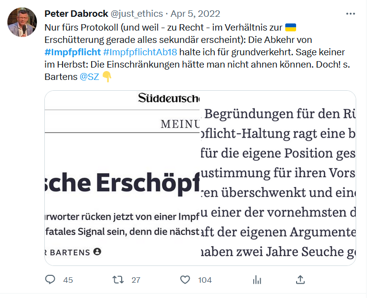 Elon49943563's tweet photo. Was macht #Dabrock noch im #Ethikrat? Einfach weiter... . 
 #NichtmeinEthikrat https://t.co/JABXjD7HK2