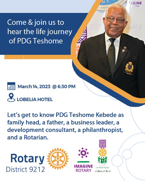 samisseifu's tweet photo. Let’s get to know PDG Teshome Kebede as family head, a father, a business leader, a development consultant, a philanthropist, and a Rotarian. https://t.co/nDoUq1cfpA