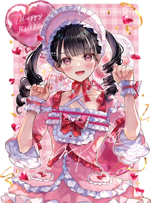 アイドルグループ「花いろは」の香山ゆきほ様  お誕生日グッズ用イラスト担当させていただきました!お誕生日おめでとうございます 