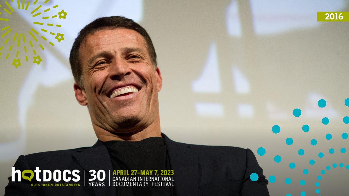 HotDocs's tweet photo. For aspiration and happiness, many turn to motivational speaker and life & business strategist @TonyRobbins. At #HotDocs16, he came to mesmerize the audience of TONY ROBBINS: I AM NOT YOUR GURU!
Which inspirational figures do you want to see on the screen at #HotDocs23? https://t.co/M1KkNK5mXc