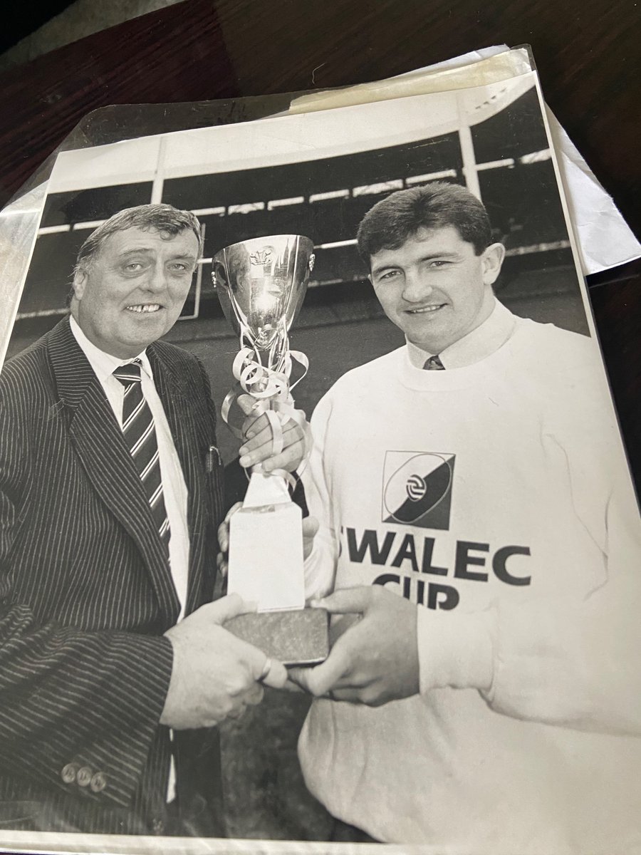spagmathscambs's tweet photo. @thepaulwilliams Any chance you’d recognise the guy on the right? Or the year of this Swalec Cup? 

Going through old photos of our late grampy! https://t.co/LXxQlyaDNW