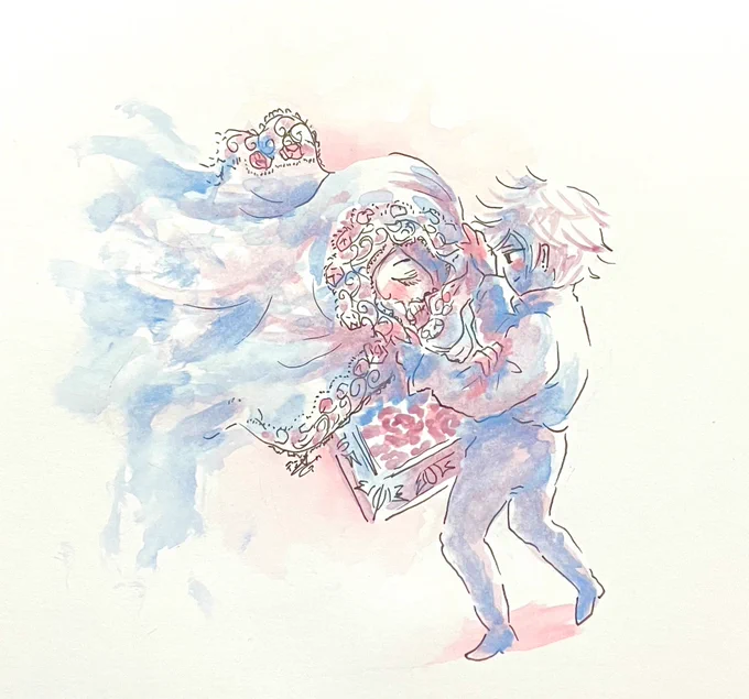 #水彩行進曲 『レース』そのベールを纏って何度でも僕の世界においで君を捉えて離さないから~ MM24時。 