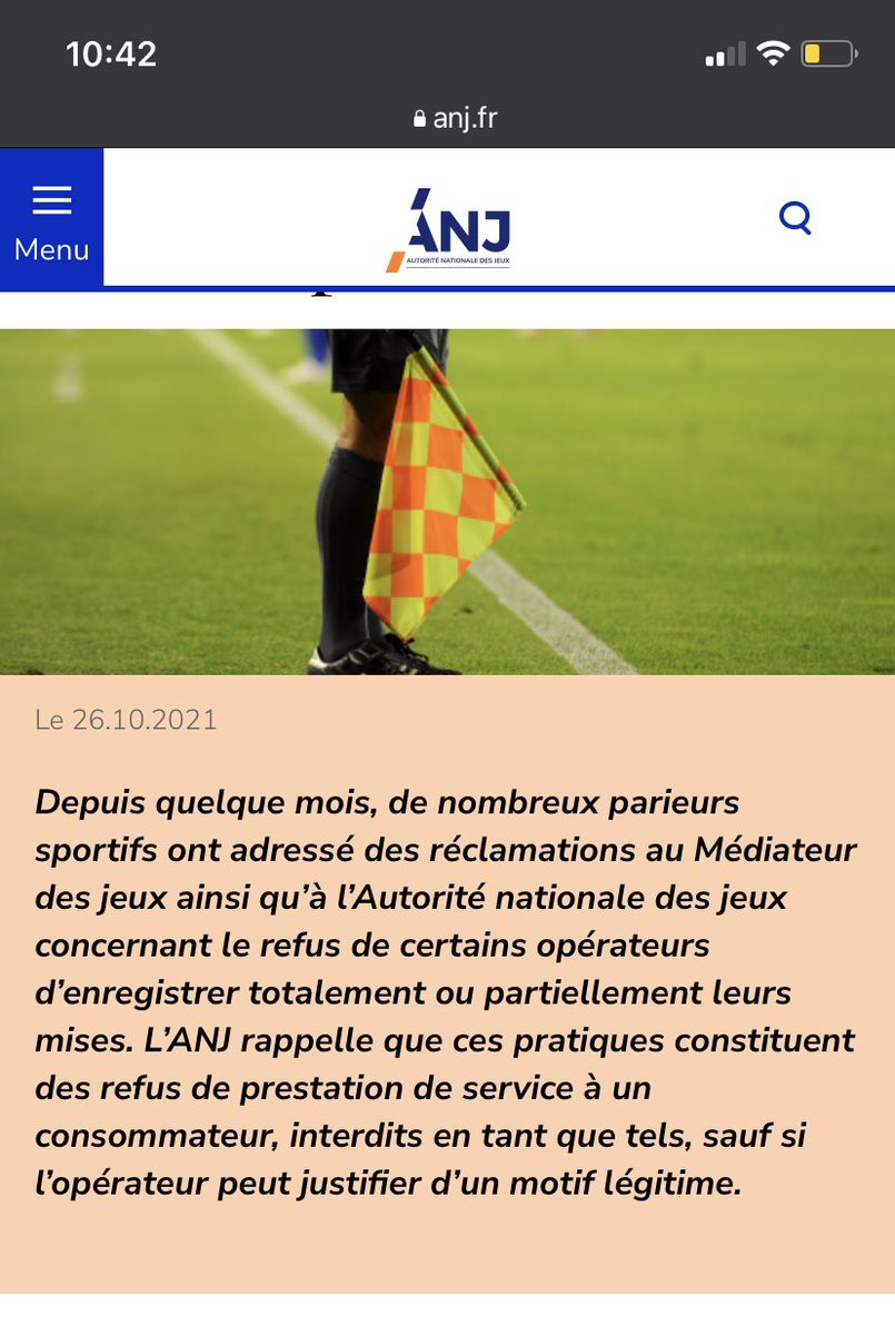 MediaParieurs's tweet image. @ANJ_FR Maintenant que l’on est des grands amis, qu’on se parle par DM, ça vous dirait qu’on discute de votre communication qui date de 2021 concernant la limite des parieurs ? Pas respectée🙄
 
A 100 RT on échange ensemble sur ces pratiques ! Deal ?🤝
@Papa_rieur @JournalDuBet