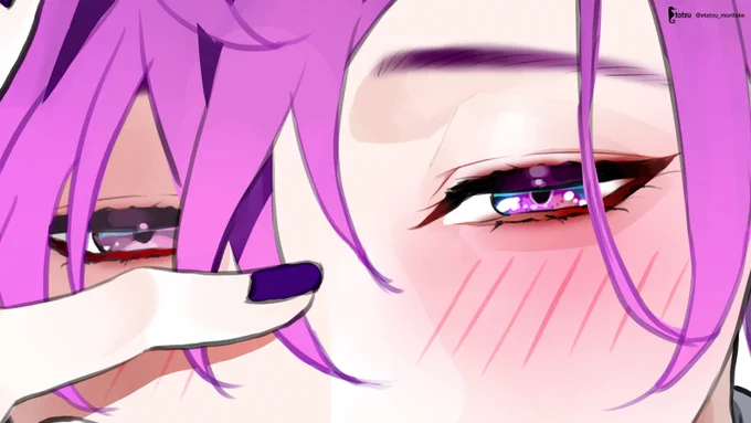 #このタグを見た人は自分の絵柄の目部分を見せる 