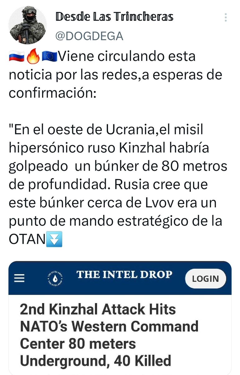 JavierBerzosa's tweet photo. Los propagandistas rusos hoy hablan de un imaginario misil ruso que ha destruido un imaginario centro de mando estratégico, ubicado en un imaginario bunker de la OTAN a 80 metros de profundidad, matando a imaginarios asesores extranjeros y mandos ucranianos. Y algunos les creerán https://t.co/KQf2GVuQfk