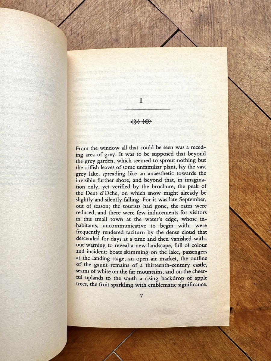 john_self's tweet photo. In the leisurely second sentence of Anita Brookner’s Hotel du Lac (there are only three sentences on the first page), the most perfectly chosen words are “anaesthetic” and “slightly”. https://t.co/D9bJtWyFlN