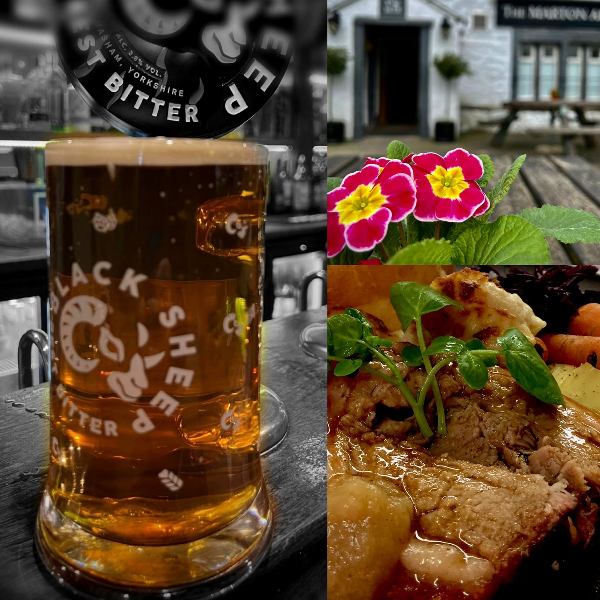 The Lake District Beef is in the oven, Black Sheep ale is tapped, and Spring is in the air...just!
Serving #sundayroast all day from Midday #countrypub #yorkshirepuddings #yorkshiredales