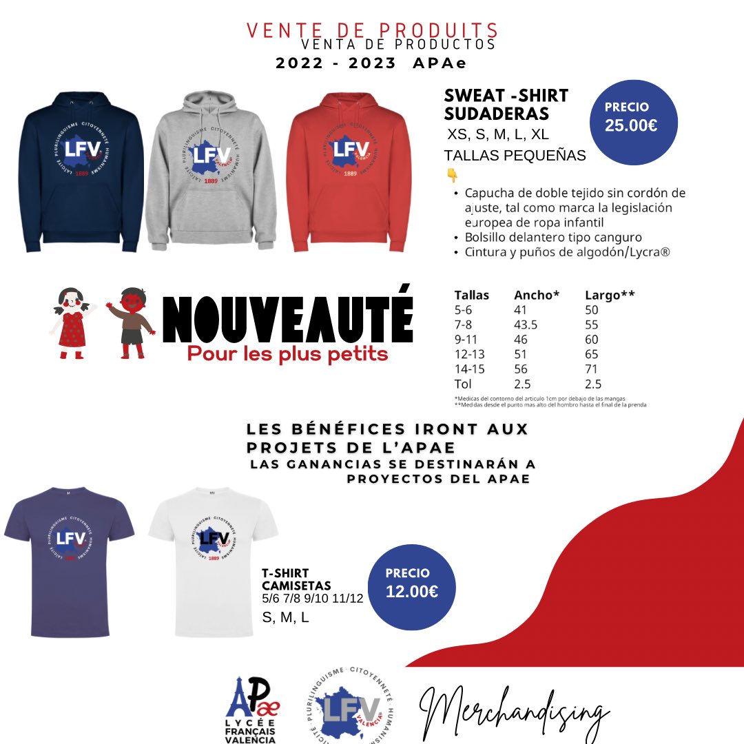 LyceeApa's tweet photo. 🇪🇸 Ya puedes pedir la tuya online: https://t.co/XqxeDkxOfI o por email: info@apaliceovalencia.com
🇫🇷Vous pouvez commander le vôtre en ligne: https://t.co/XqxeDkxOfI ou par email: info@apaliceovalencia.com https://t.co/6crEBo1u38