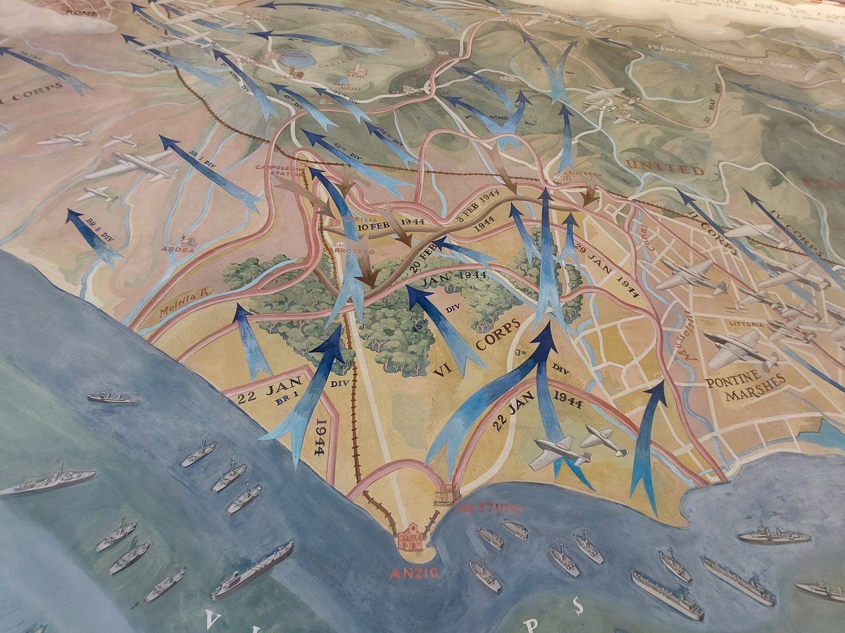 sean_f_scullion's tweet image. Back to yesterday in Anzio &amp;amp; the amazing murals in the Chapel of the Sicily-Rome American Cemetery &amp;amp; Memorial at Nettuno. Brings the Italian Campaign to life. Sicily, Foggia, Salerno &amp;amp; Anzio. Well worth a visit. #WW2 #Anzio #Salerno #Foggia