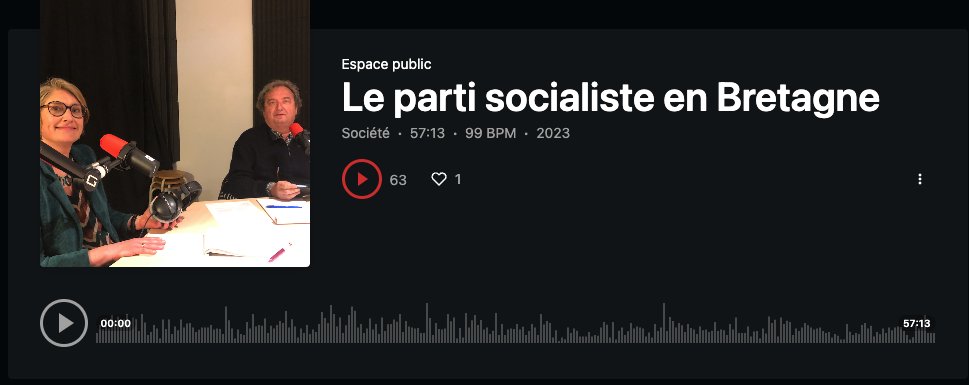 Le 2 mars dernier, <a href="/g_lestradic/">Gaelle Le Stradic</a> et <a href="/bruno_jaouen/">Bruno Jaouën</a> étaient invités de l'émission "Espace Public" sur <a href="/RadioBalises/">Radio Balises</a>, pour parler du <a href="/partisocialiste/">Parti socialiste</a> en #Bretagne et de l'avenir de la social-démocratie. 
Une émission à écouter ici 👇👇👇
radiobalises.com/station/le-par…