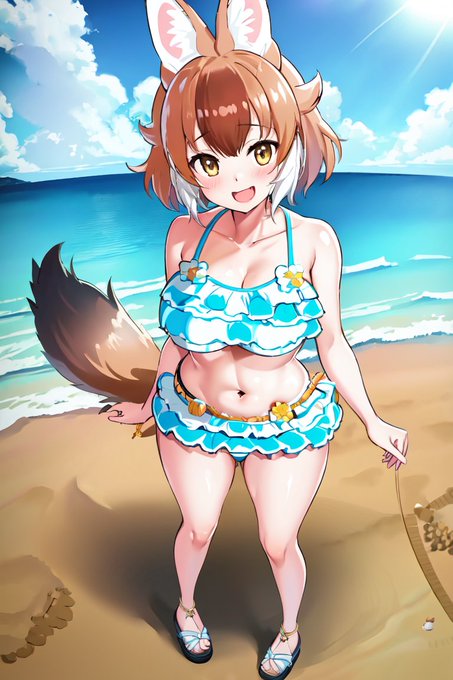 AI描きプログラムでドールの水着を作ってみました🐕💦

#けものフレンズ
#stablediffusion 
#AIイラスト #AIart 