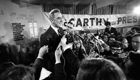 TammiMinoski's tweet photo. #OTD 1968: Minnesota Senator #EugeneMcCarthy won 42 percent of the vote to President #LyndonJohnson's 49 percent in New Hampshire’s Democratic presidential primary. https://t.co/fMue7yRZqV #VietnamWar #CleanForGene https://t.co/IJAmKnvJNV