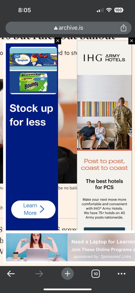 Archive.is is an indispensable service, but wow the ads right now…