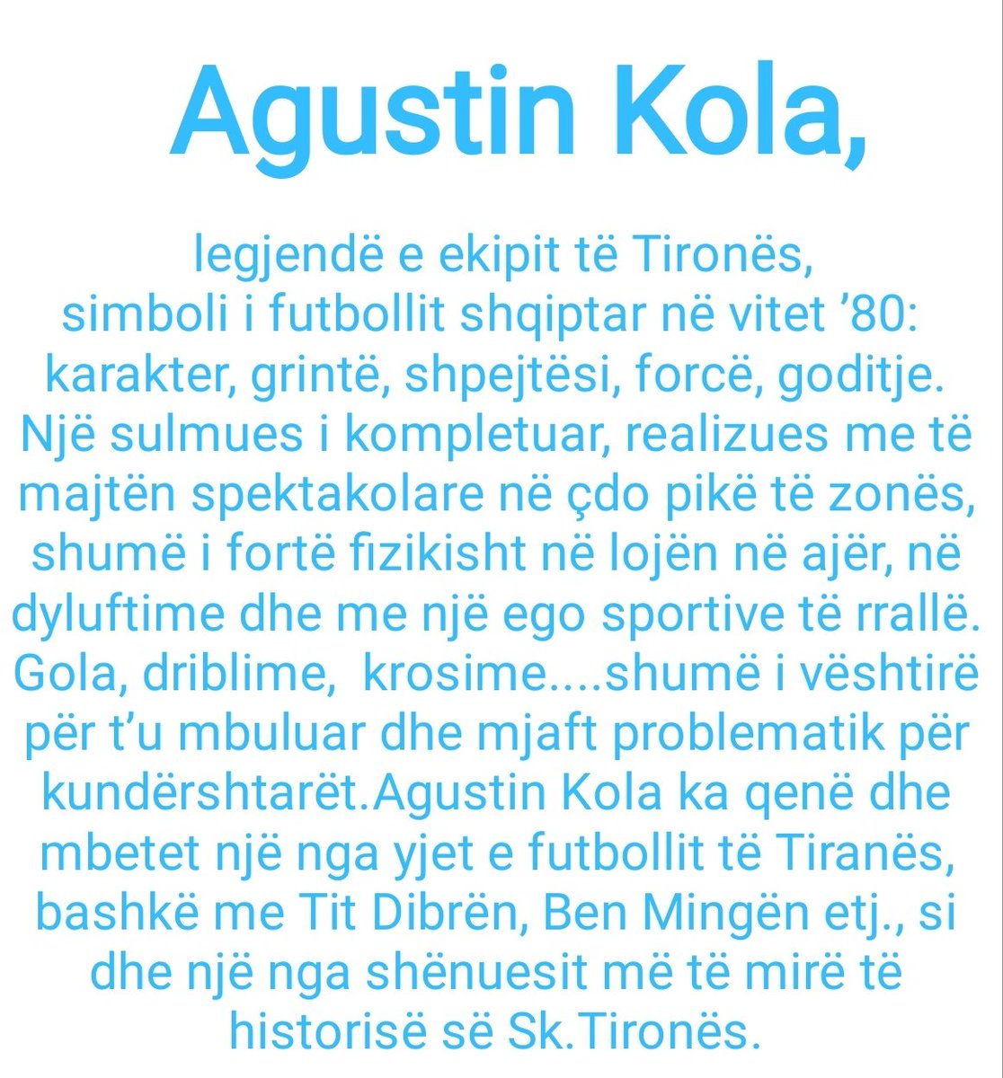 Bardheblu29's tweet photo. #ForcaTirona #Tirona
#NEJEMITIRONA #Tirana
1.Agustin Kola me Çim Muçën,
Ner Hodja,Ben Minga dhe
i madhi Veli Rada
2.Agustini me Hodjën 🏆 1989
3.Kola me Fortuzin duke festuar
mbas një goli kundër morrit t'kuq. https://t.co/Uh7L8v3VpQ