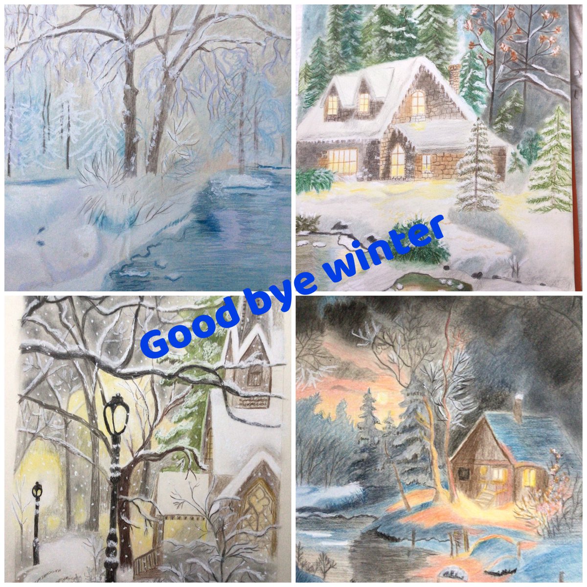 #favoriteseason #winter #beautifulnature #drawings #pencildrawings #coloredpencil #myart #ArtistOnTwitter