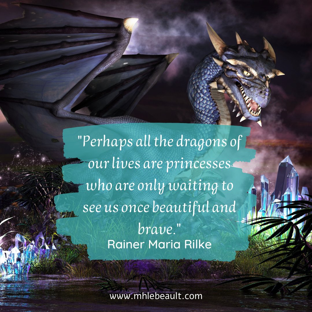 mhlebeault's tweet photo. "Perhaps all the dragons of our lives are princesses who are only waiting to see us once beautiful and brave." Rainer Maria Rilke

#drangons #princesses #fantasy #brave #beautiful #readmybooks https://t.co/xb2Mp65xK4
