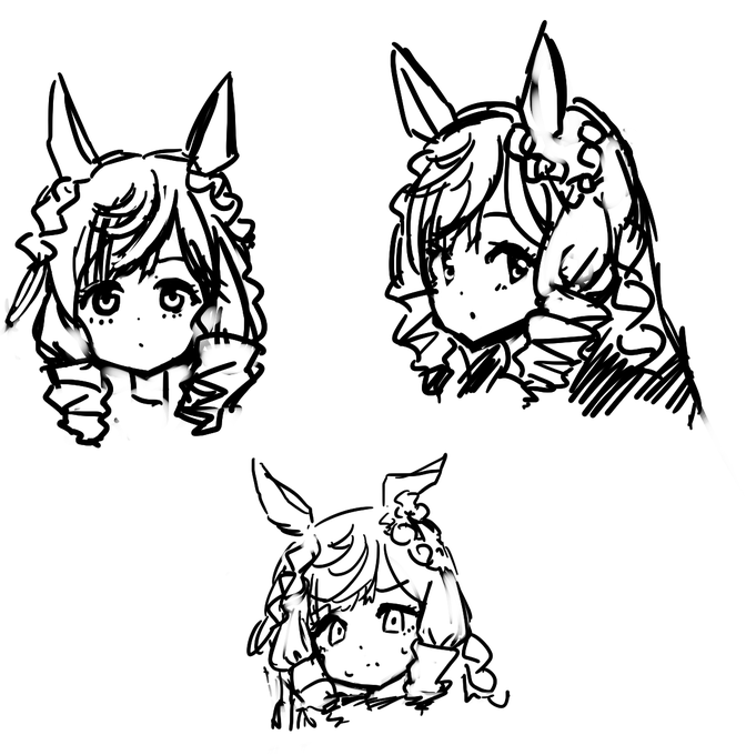 思うように描けないときは数こなすしかない ってやつ 