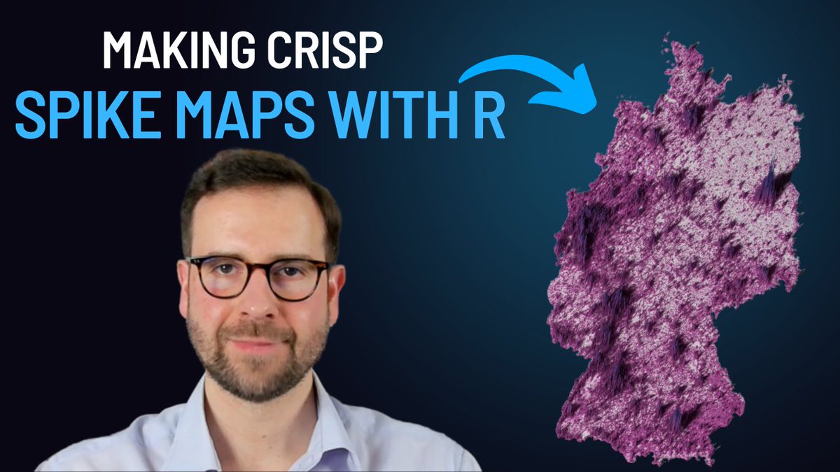 milos_gis's tweet photo. I'm excited to share my new YouTube tutorial on making population spike maps with R, using Kontur data!  

https://t.co/tNjn1Z0KSL

#tutorial #RStats #DataScience #dataviz #maps #geospatial #GIS https://t.co/3c4xd8LExt