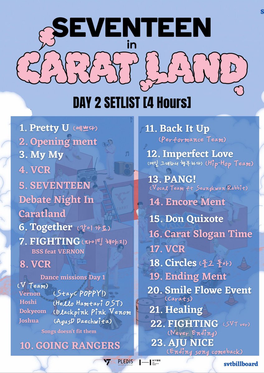 caratmoments's tweet photo. [#CARATFACT]
#SEVENTEEN in #CARATLAND 2023 7th Fan meeting Set list Day 1-3

cr.svtbillboard
#SVTinCARATLAND 
#마치_천국의_캐럿랜드
#Come_into_CARAT 
#세븐틴_in_짝짝_캐럿랜드
#캐럿랜드_막날_모두_뛰어
#JUMP_in_SVT_CARATLAND https://t.co/8v3dyRk48A