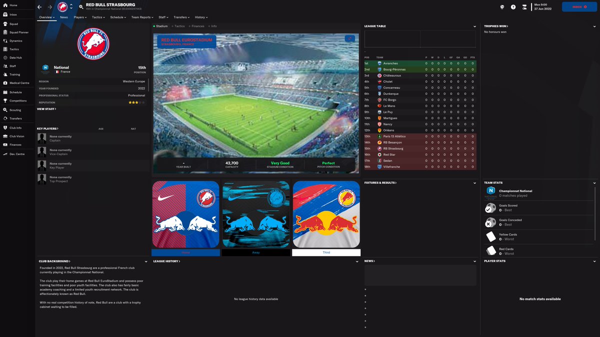 fmgraphics22's tweet photo. Red Bull Strasbourg🇫🇷
Red Bull Sydney🇦🇺
Red Bull The Hague🇳🇱
Red Bull Timisoara🇷🇴

#FM23 #footballmanager #fmg #RedBull #customdatabase #strasbourg  #DenHaag https://t.co/DJxKmSf9Fw