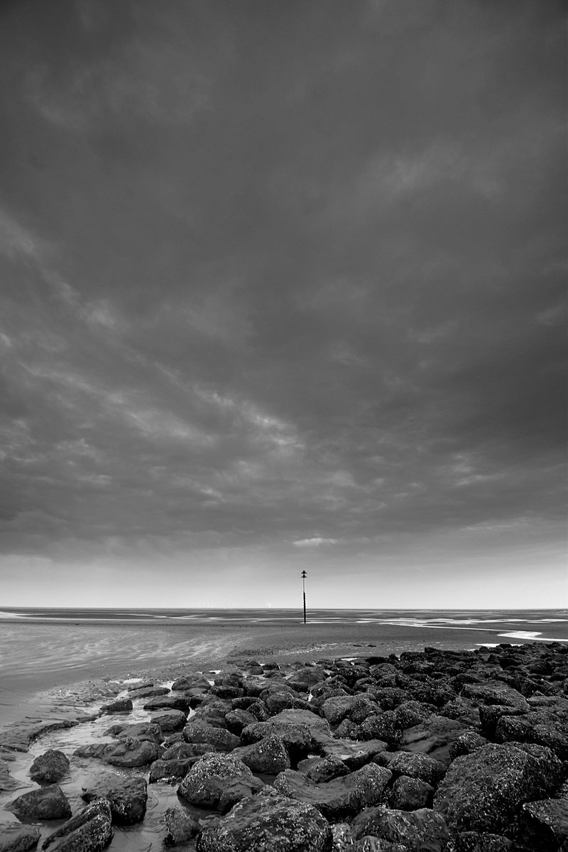 #NewBrighton beach on the #Wirral this morning.
#blackandwhitephotography #landscapephotography #photography #Seaside