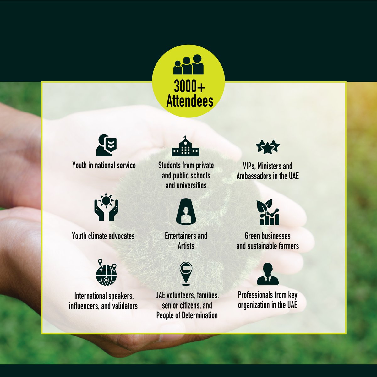The first #COP28UAE Presidency-hosted &amp; youth-led event, ‘Road to COP28’ aligns with the priorities &amp; principles underpinning COP28, through a varied program of activities engaging more than 3,000 youth.
#RoadToCOP28 #ClimateActionNow #YouthClimateChampion