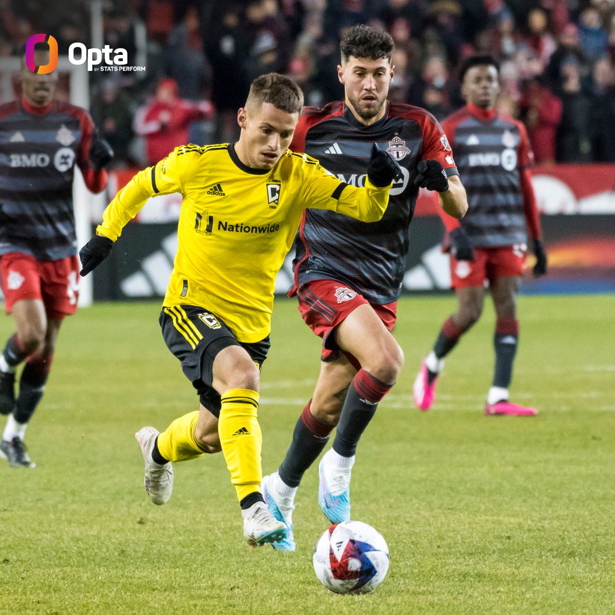 OptaJack's tweet photo. 3 - Toronto FC is the first team in MLS history to take a lead in each of its first three matches of a season but fail to win any of them. Slips. https://t.co/p7qO4R2ttZ