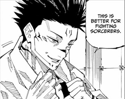 In fights between sorcerers it's always advised to not overshow your hand as much as possible.

I assume this is also Gege hinting that the reveal of his true form & ability to revert to it anytime will come within a battle, as a surprise to the opps. 👌🏽