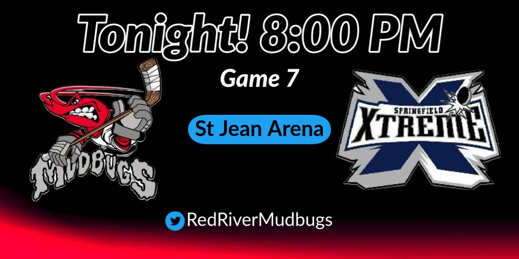 RedRiverMudbugs's tweet photo. Game 7! Winner moves on to the #HTJHL Finals!
https://t.co/NmIDYYuY7f π https://t.co/wfPyUxMxEW