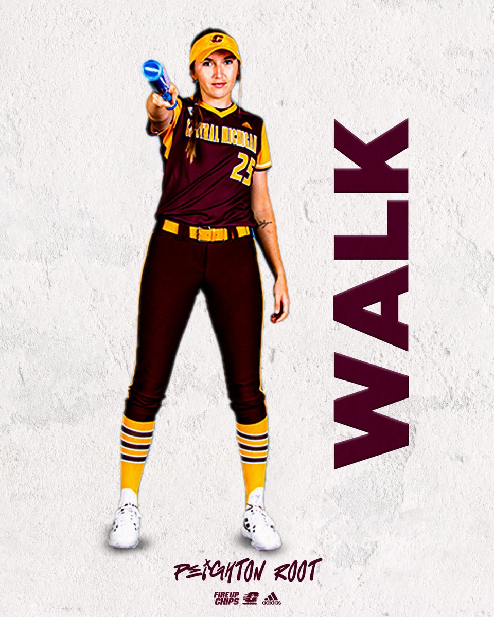 CMUSoftball's tweet image. T5| Lead off walk = job done ✅

#FireUpChips🔥⬆️🥎 | @PeightonRoot