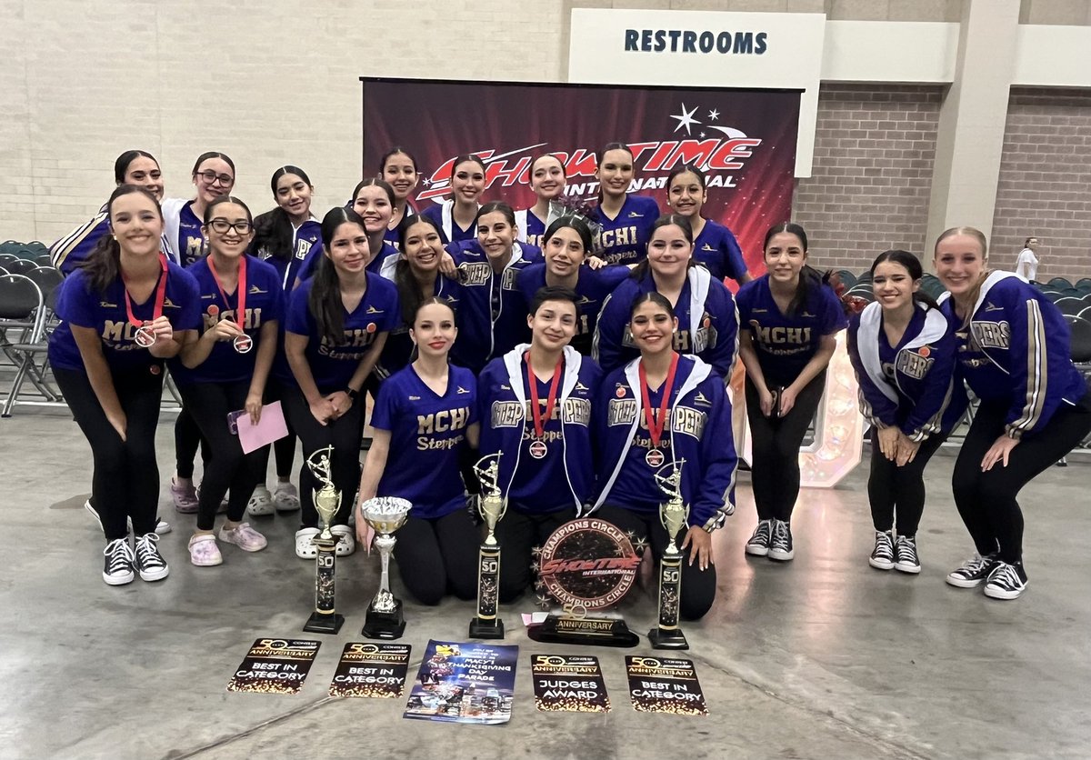 MchiSteppers's tweet photo. Congratulations to the 2023 Steppers for a successful competition season &amp; to our soloists for being awarded runner ups in a group of 20 plus solos in JR category and 45 solos in SR category .🎉🎉🎉💜💛 @McHiPride @McallenHigh @mcallenfinearts https://t.co/dnYUMysa0k