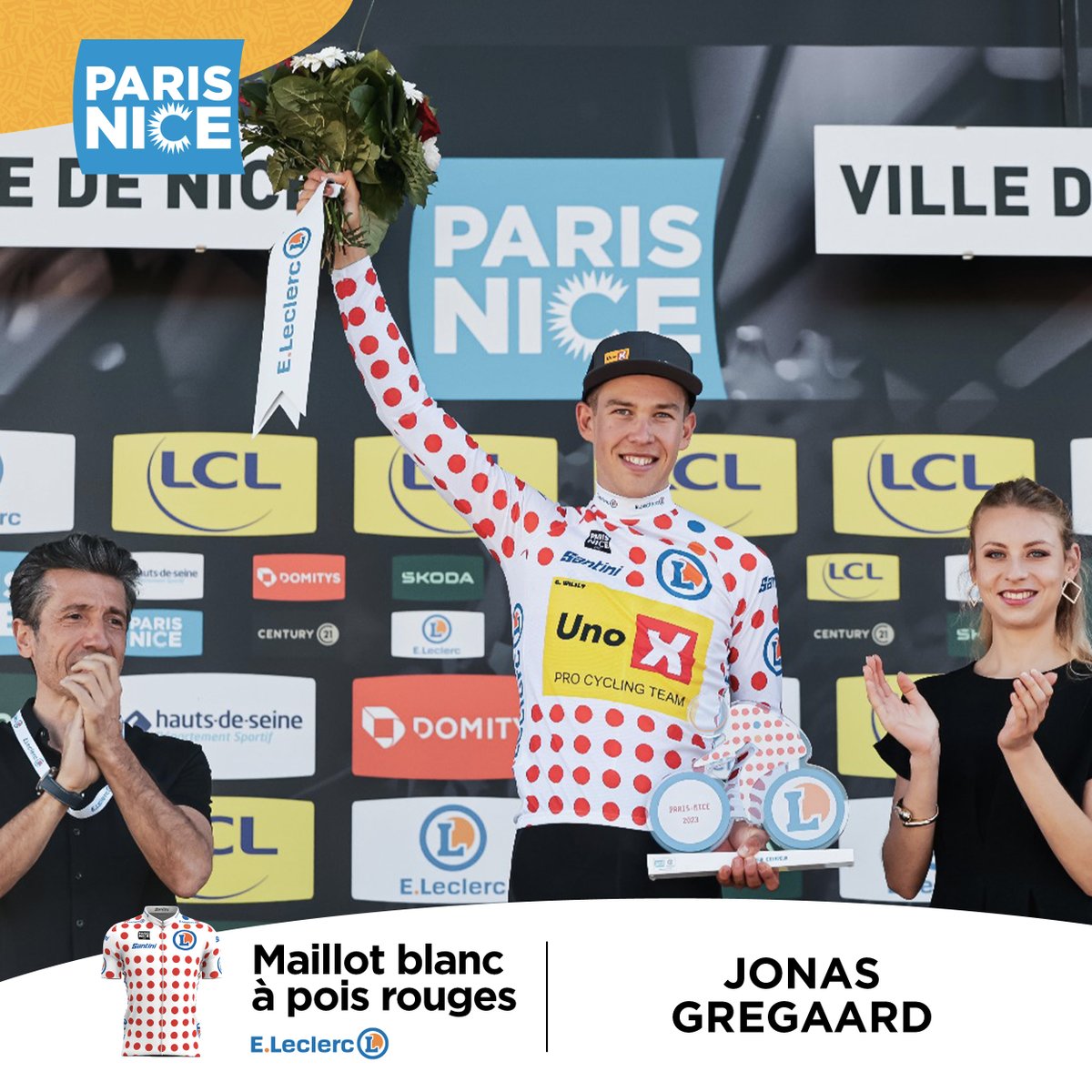ParisNice's tweet photo. ⚪️🔴 Échappé presque tous les jours, 🇩🇰@jonasgregaard remporte le @maillotapois de meilleur grimpeur de #ParisNice. ⚪️🔴

⚪️🔴 Very prominent in the breakaways 🇩🇰@jonasgregaard is the king of the mountains. ⚪️🔴 https://t.co/eSNgGYFqtH