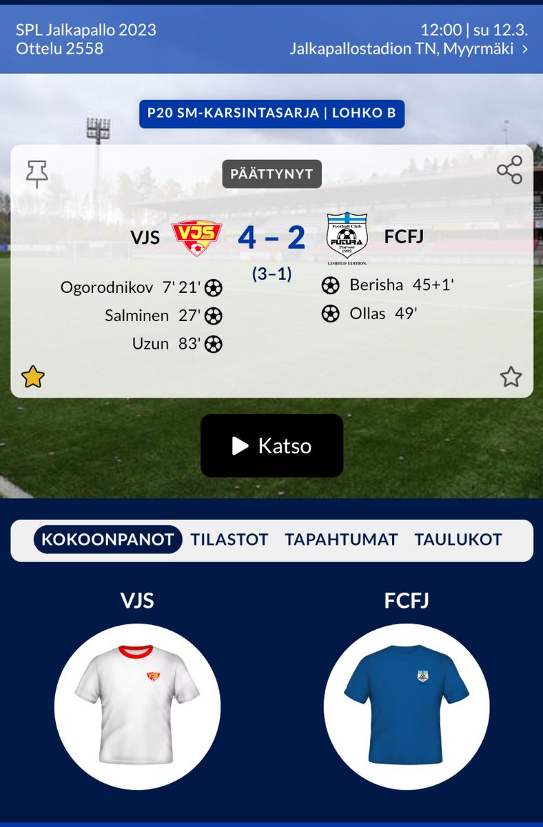 MarkoJohansson's tweet photo. Paluu voittojen tielle 💪 Tällä kertaa @tomi_romppanen pelikirjalla 😜 Oma pelikirja päivityksessä Eerikkilässä 🤔 https://t.co/c7xfSmGigT