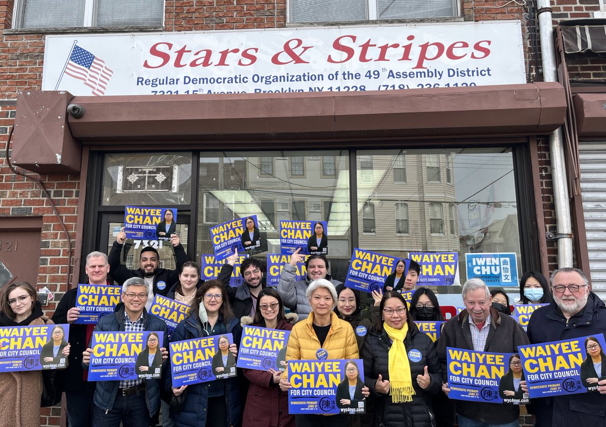 wyc4nyc's tweet photo. Team Chan is hitting the streets!
Special thanks to @BKYoungDems and @Iwen4NY for coming out to our first Day of Action! https://t.co/dK21KzFgZY