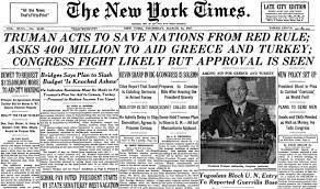#OTD 1947: President #HarryTruman requested from Congress $400 million in assistance for Turkey and Greece. Signaling America's intent to provide support to democratic nations under threat from authoritarian forces - this would be known as the #TrumanDoctrine. #ColdWarHist